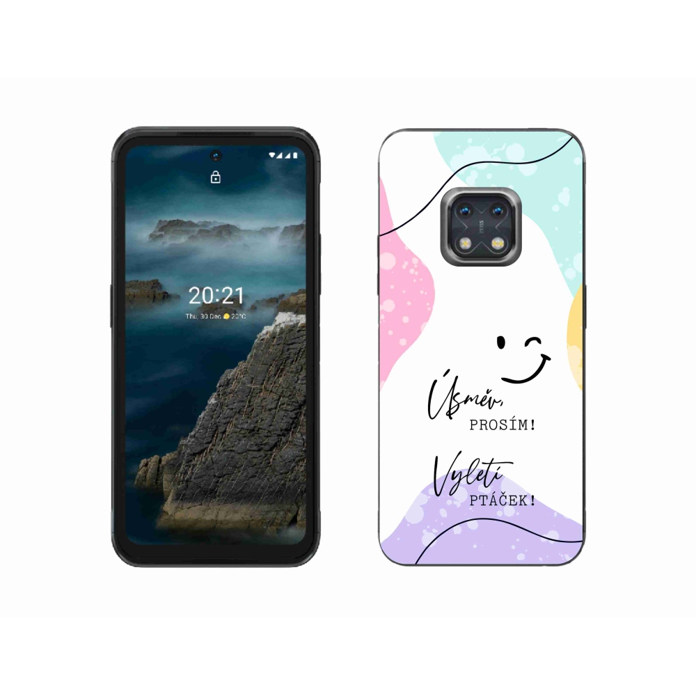 Gelový kryt mmCase na Nokia XR20 - vtipný text 4 bílé pozadí
