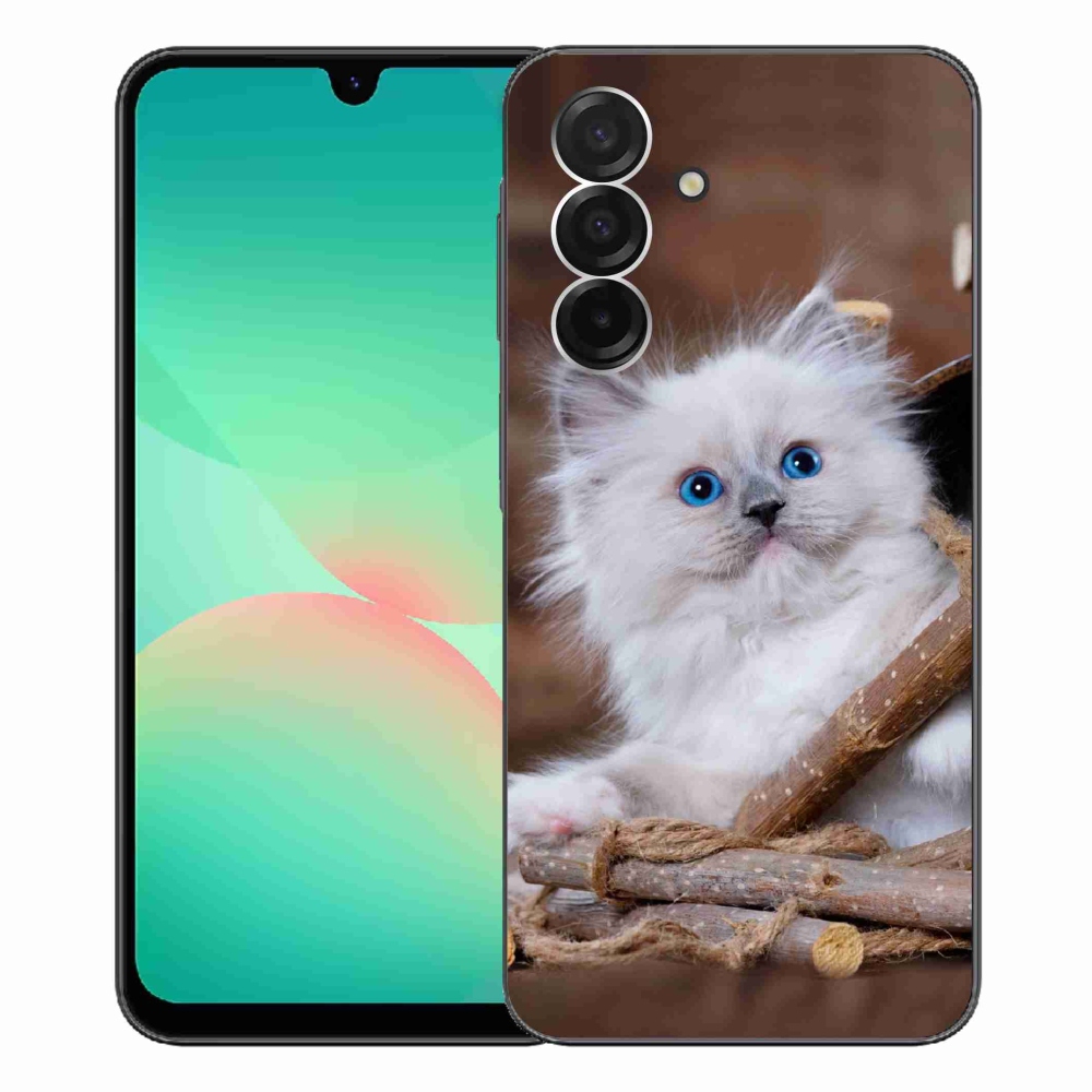 Gelový kryt mmCase na Samsung Galaxy A26 5G - bílé kotě