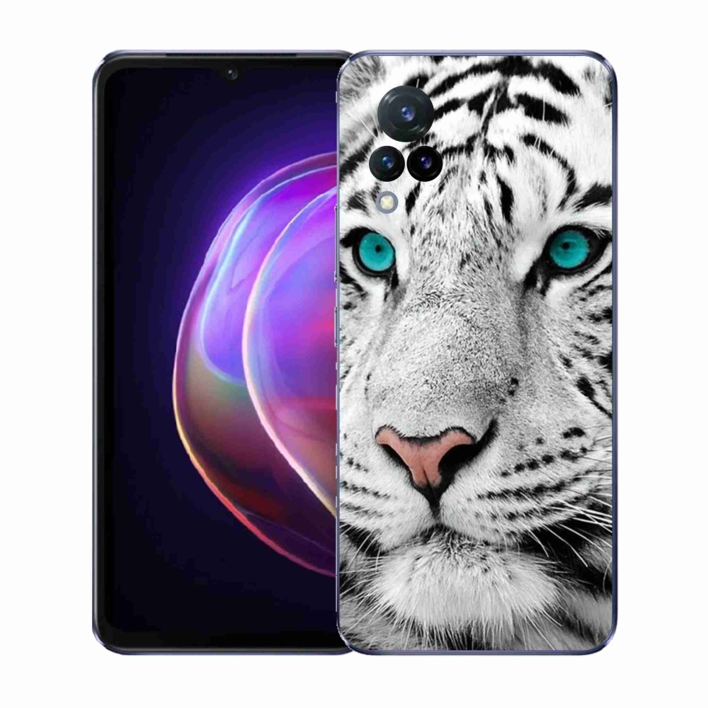 Gelový kryt mmCase na Vivo V21 4G/5G - bílý tygr
