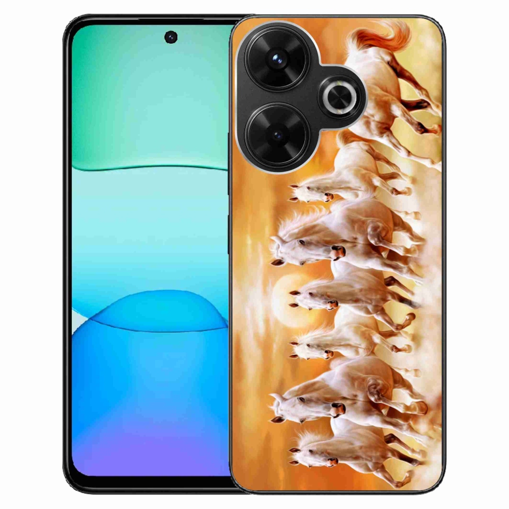Gelový obal mmCase na Xiaomi Redmi 13 4G/Poco M6 4G - koně 2