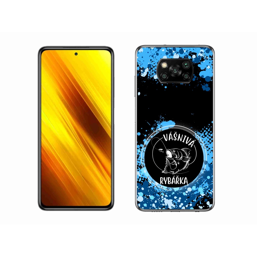 Gelový kryt mmCase na Xiaomi Poco X3 Pro - vášnivá rybářka černé pozadí