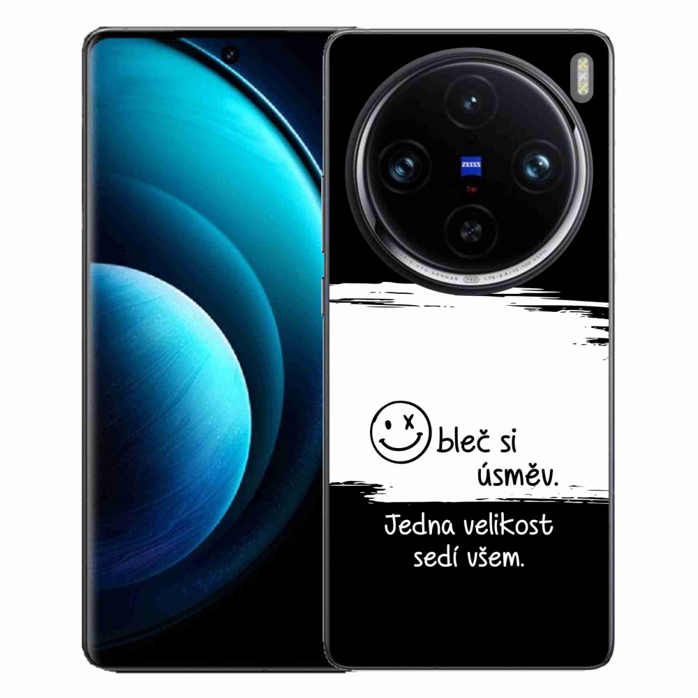 Gelový kryt mmCase na Vivo X100 Pro 5G - vtipný text 8 bíločerné pozadí