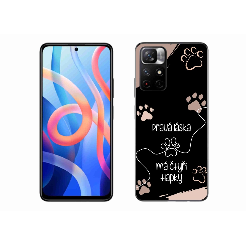 Gelový kryt mmCase na Xiaomi Redmi Note 11S 5G - psí motiv 1 černé pozadí