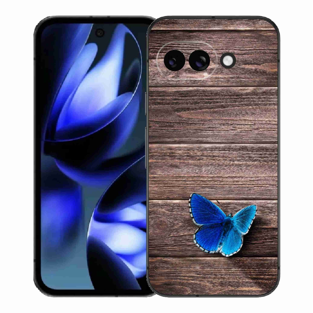 Gelový kryt mmCase na Google Pixel 9a - modrý motýl 1