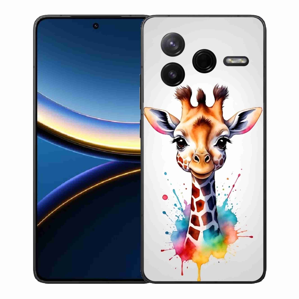 Gelový kryt mmCase na Xiaomi Poco F7 Pro - žirafa 1