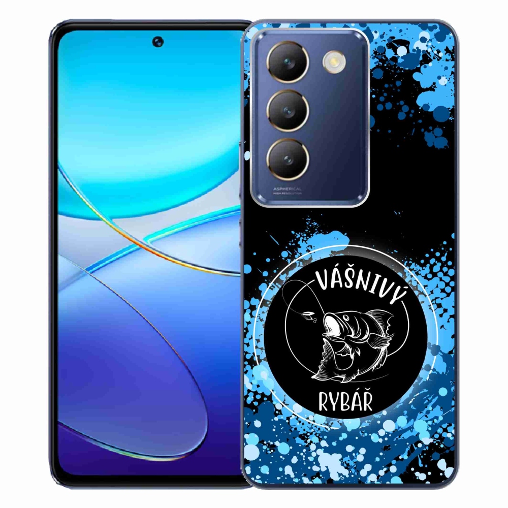 Gelový kryt mmCase na Vivo V40 SE 4G/5G - vášnivý rybář černé pozadí