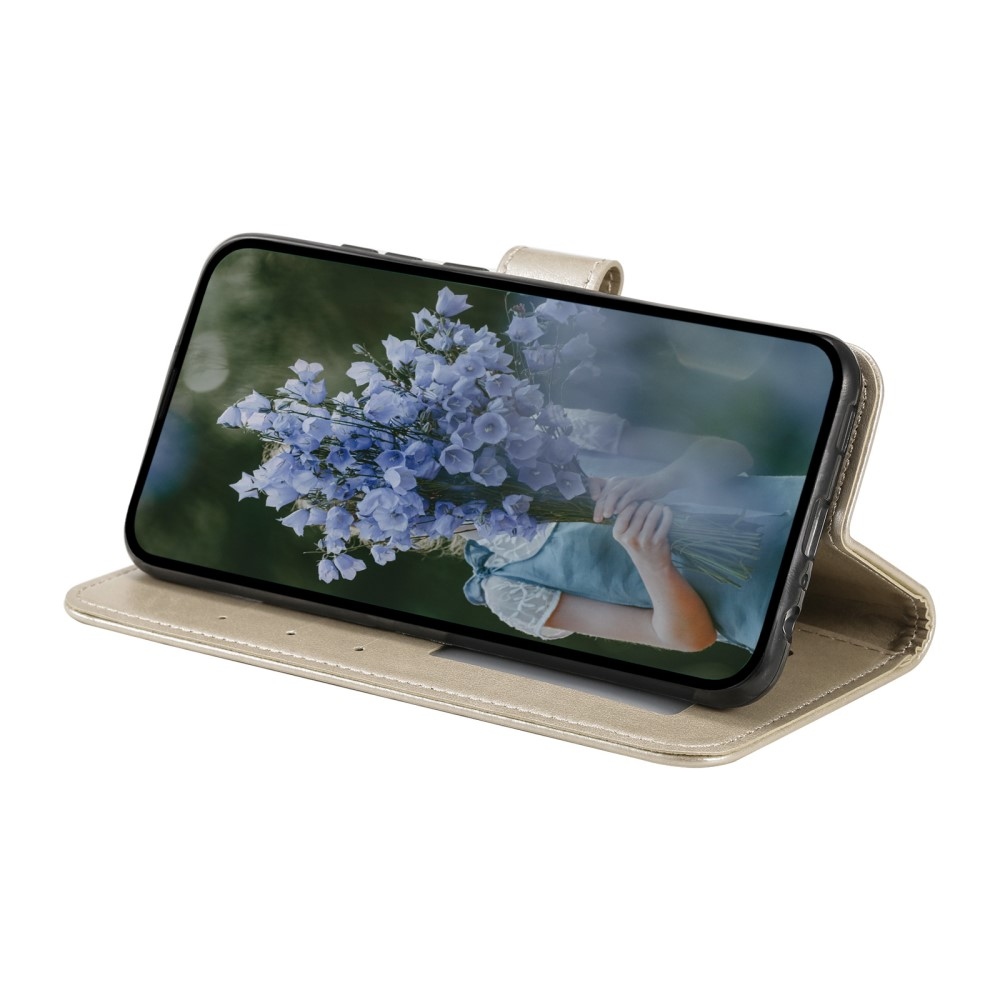 Mandala knížkové pouzdro na Xiaomi Redmi Note 14 - zlaté