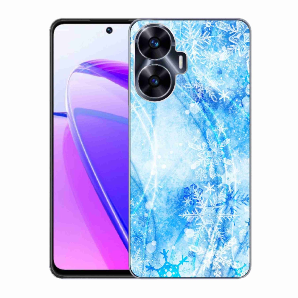 Gelový kryt mmCase na Realme C55 - sněhové vločky