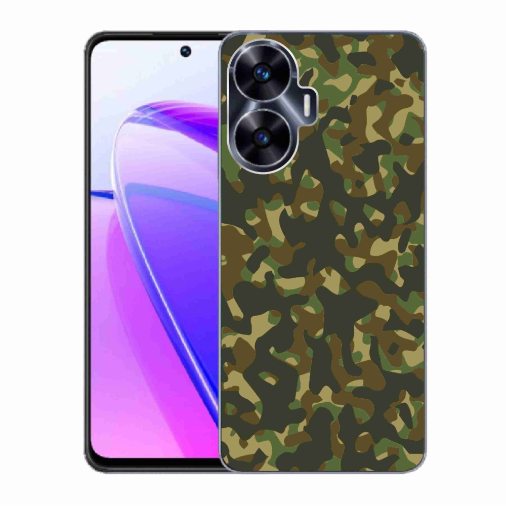 Gelový kryt mmCase na Realme C55 - maskáčový vzor 1