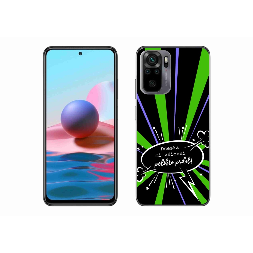Gelový kryt mmCase na Xiaomi Redmi Note 10 4G - vtipný text 15 černé pozadí