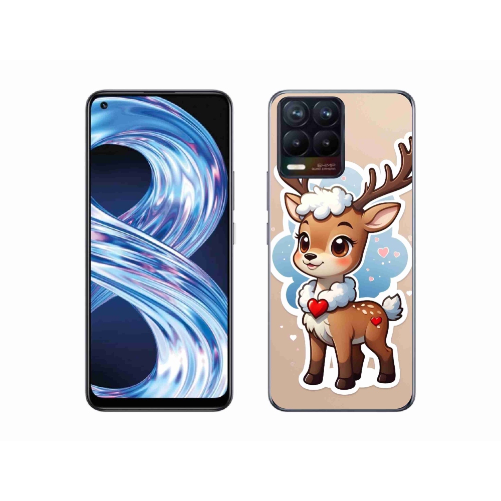 Gelový kryt mmCase na Realme 8 Pro - kreslený sob
