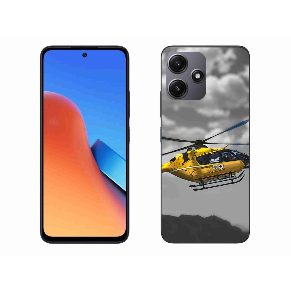 Gelový kryt mmCase na Xiaomi Redmi 12 5G - žlutá helikoptéra