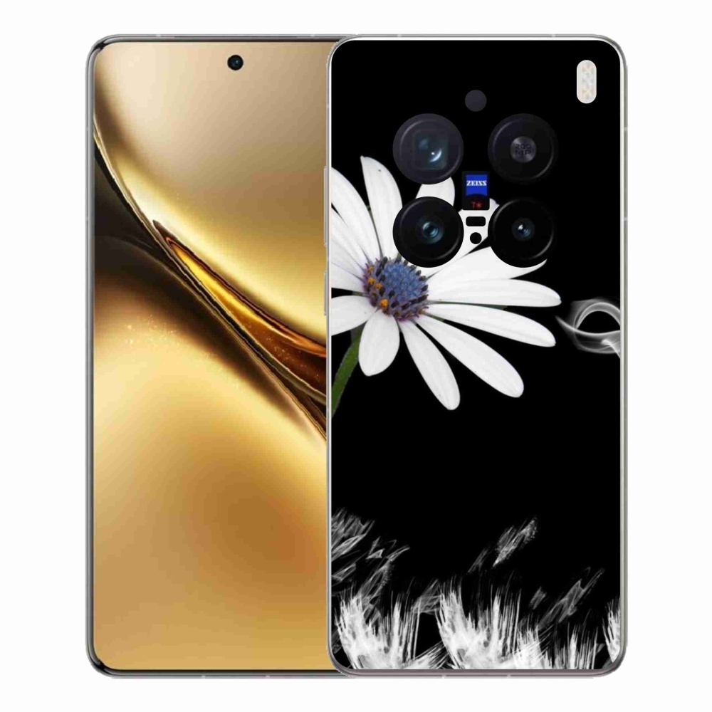 Gelový kryt mmCase na Vivo X200 Pro 5G - bílá květina
