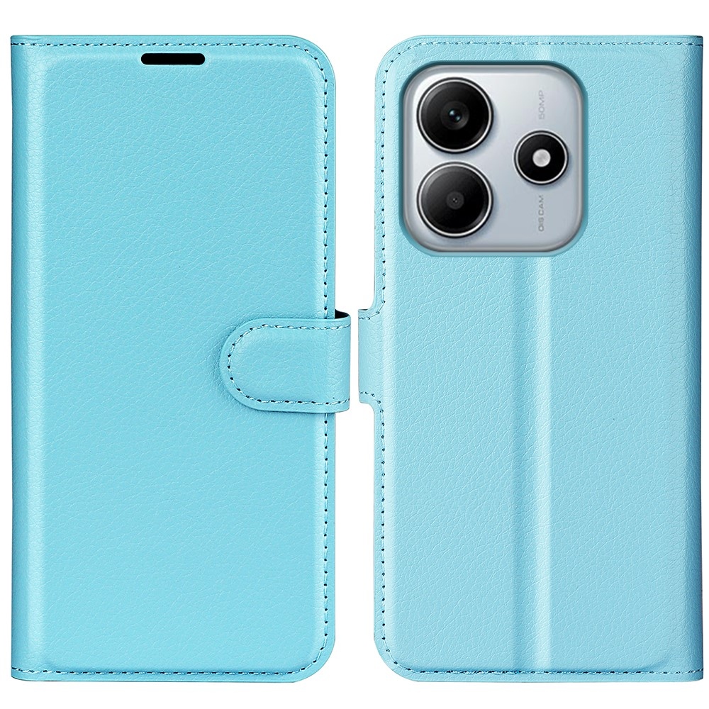Litchi knížkové pouzdro na Xiaomi Redmi Note 14 5G - modré