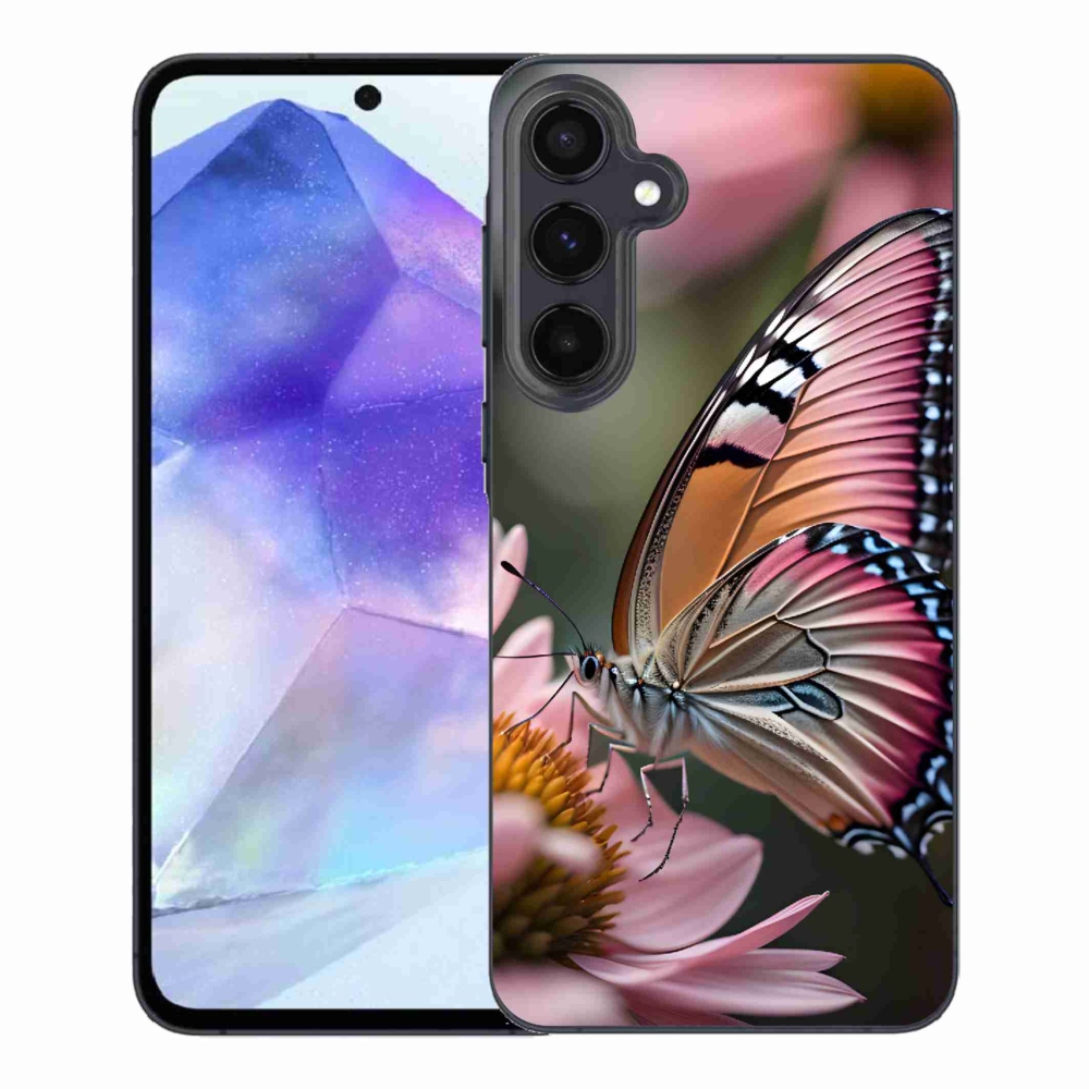 Gelový kryt mmCase na Samsung Galaxy A55 5G - barevný motýl