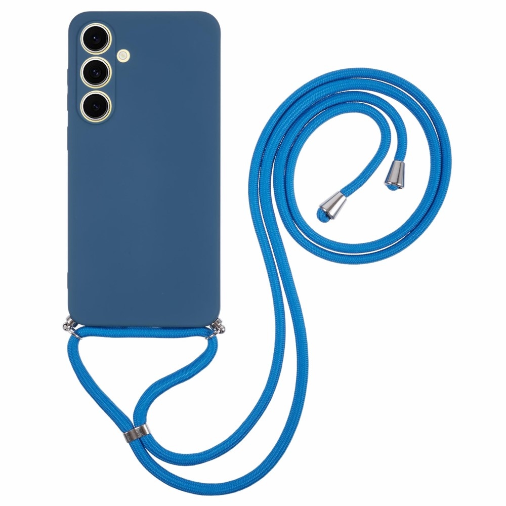Lining gelový obal se šňůrkou na Samsung Galaxy S25+ - modrý
