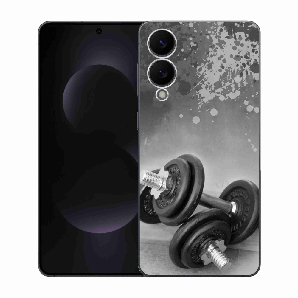 Gelový kryt mmCase na Samsung Galaxy S25 Edge - činky 1
