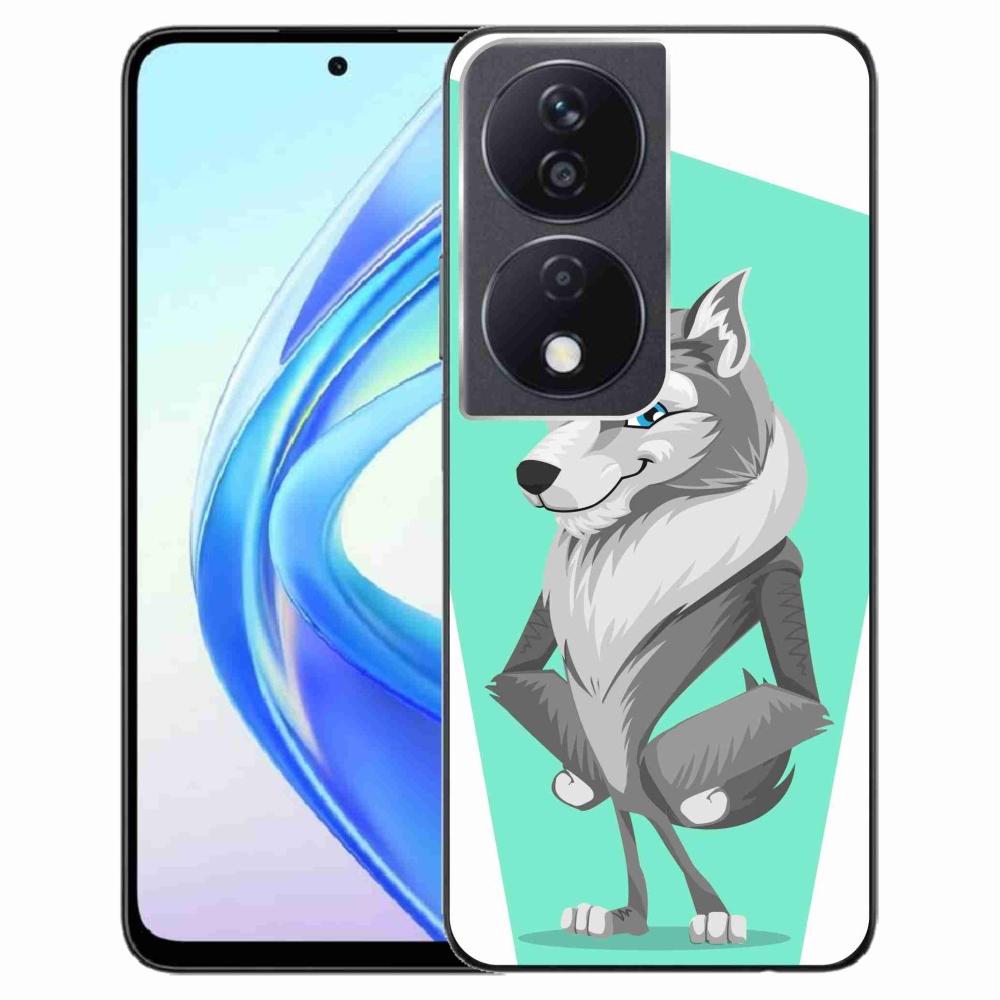 Gelový kryt mmCase na Honor X7b/Honor 90 Smart - kreslený vlk