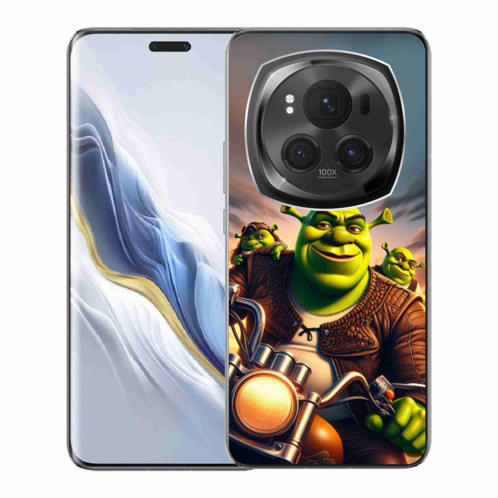 Gelový kryt mmCase na Honor Magic 6 Pro 5G - shrek na motorce