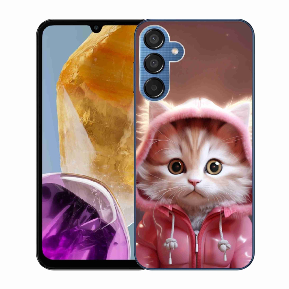 Gelový kryt mmCase na Samsung Galaxy M15 5G - roztomilé kotě 3