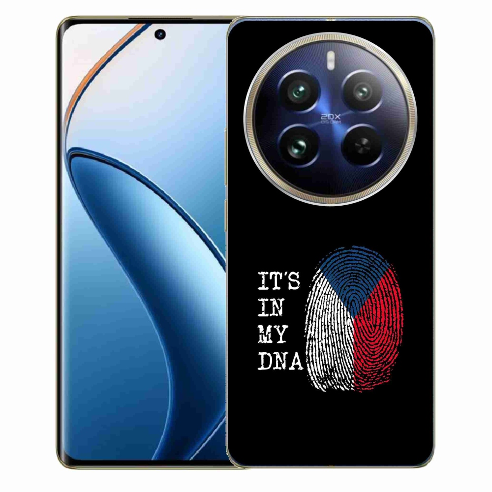 Gelový kryt mmCase na Realme 12 Pro 5G/12 Pro+ 5G - vlajka otisk prstu černé pozadí