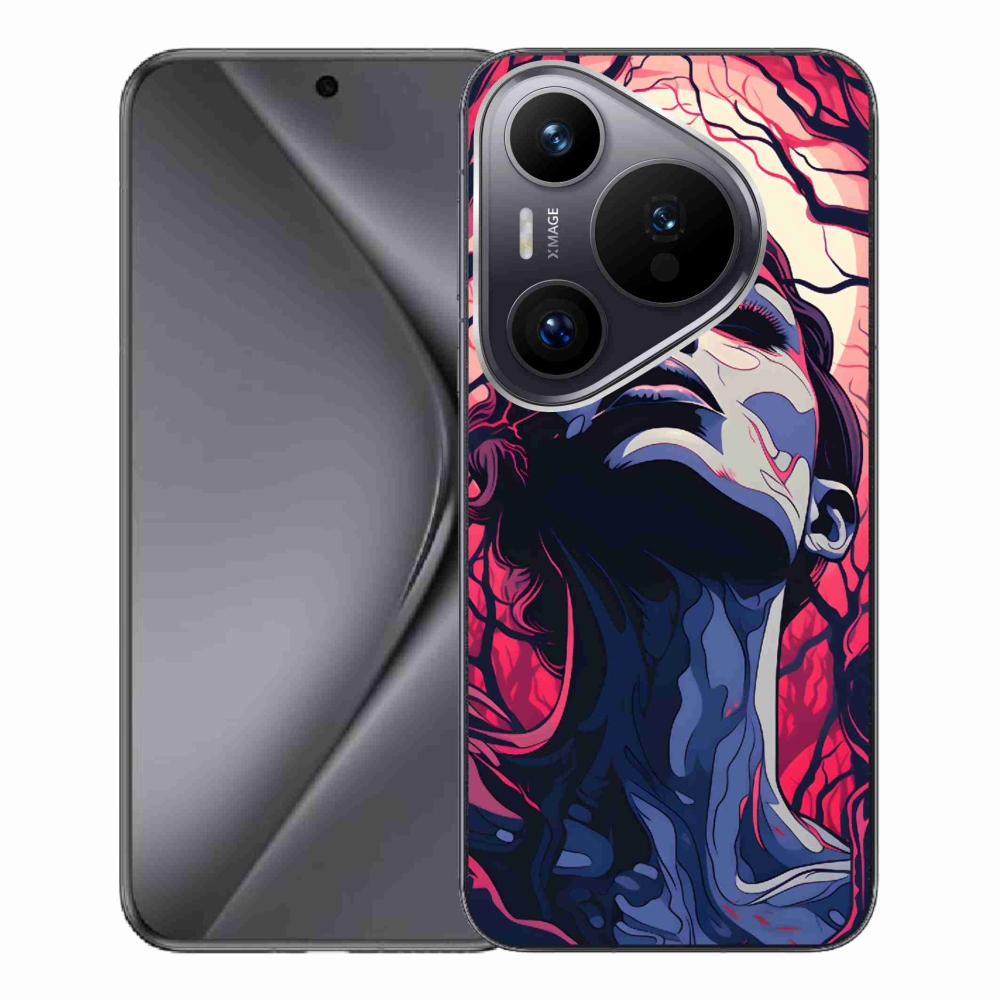 Gelový kryt mmCase na Huawei Pura 70 Pro - abstraktní obličej