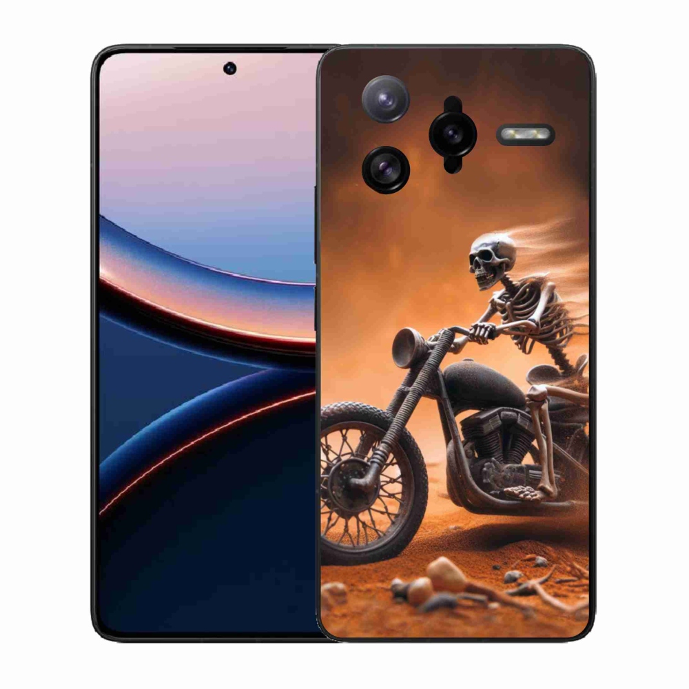 Gelový kryt mmCase na Xiaomi Poco F7 Ultra - kostra na motorce