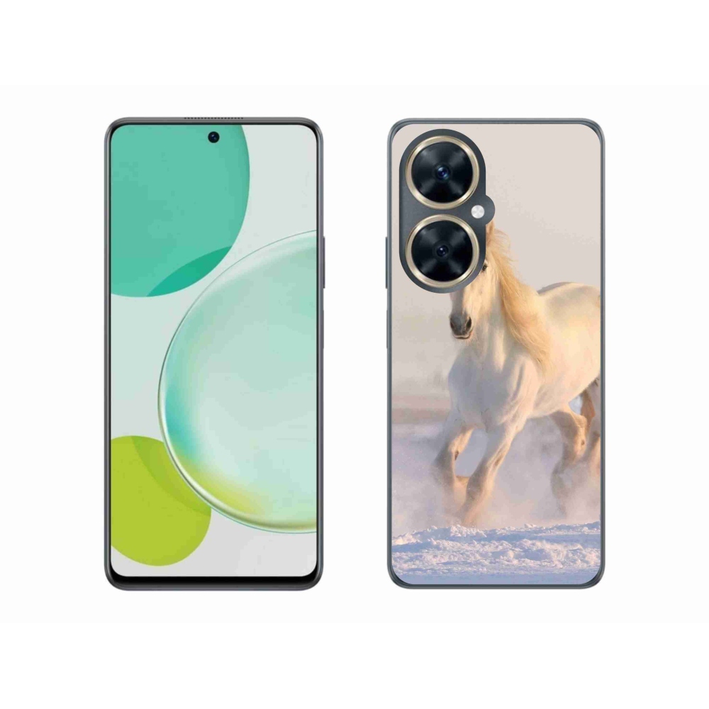 Gelový obal mmCase na Huawei Nova 11i - kůň ve sněhu