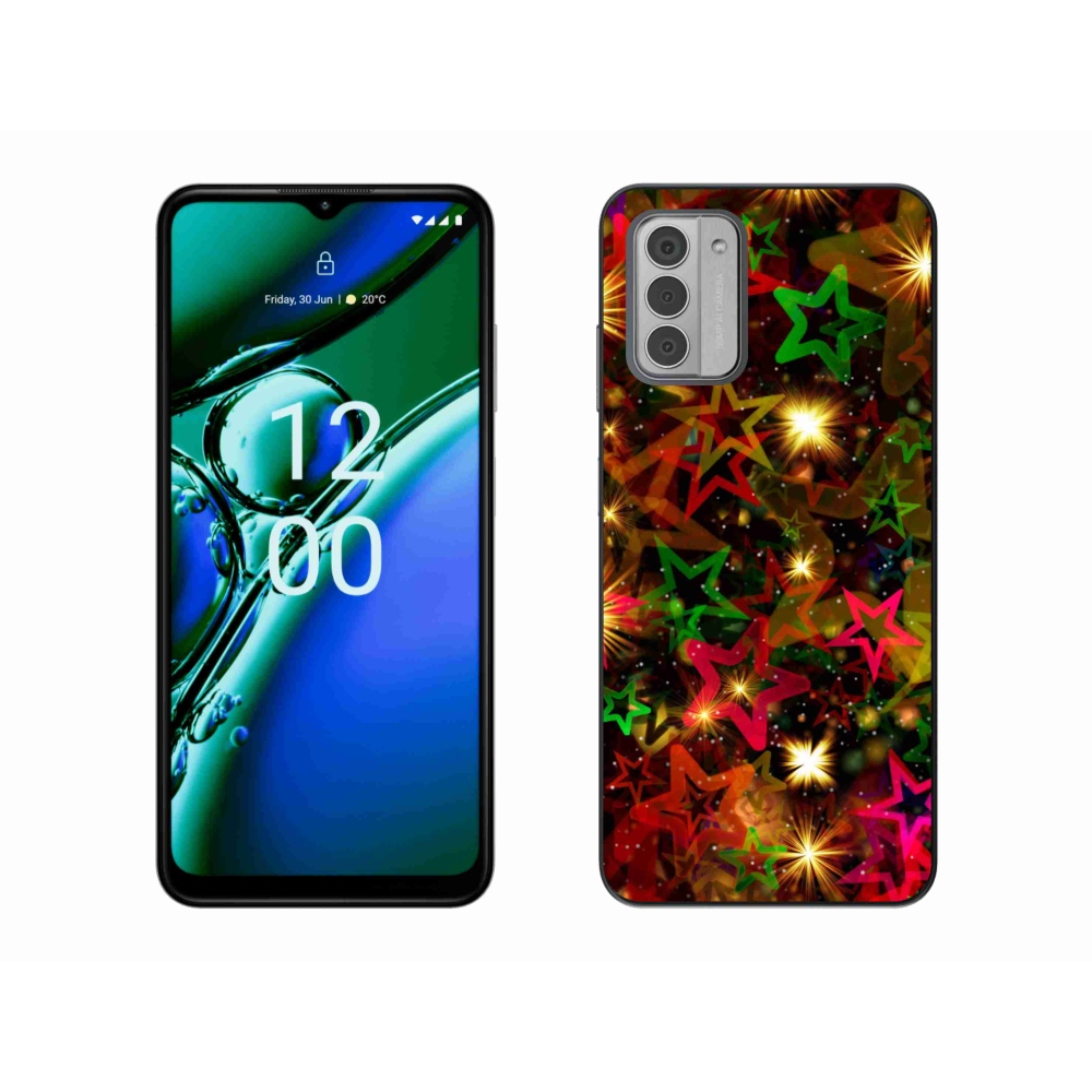 Gelový kryt mmCase na Nokia G42 - barevné hvězdičky