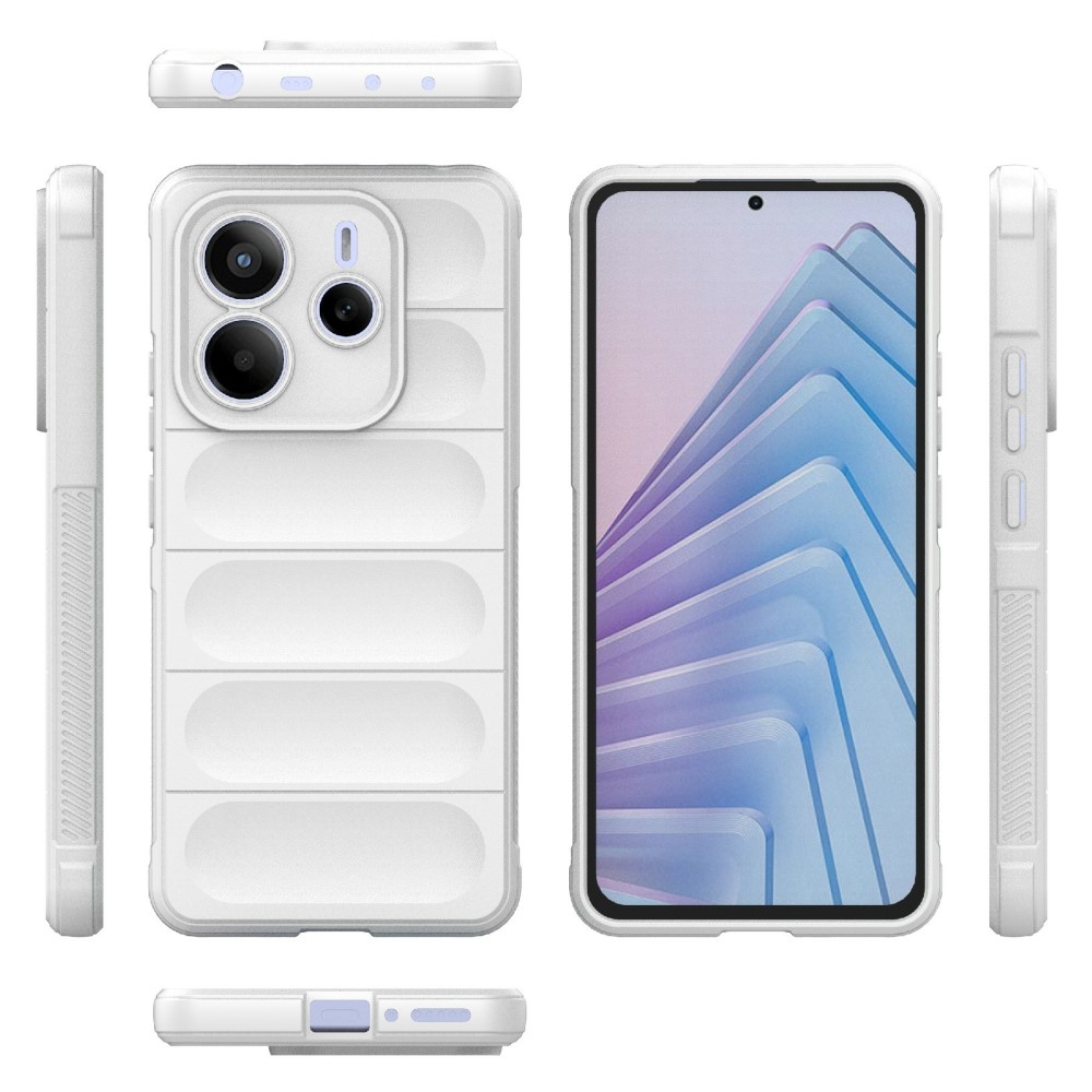Rugg odolný gelový obal na Xiaomi Redmi Note 14 5G - bílý