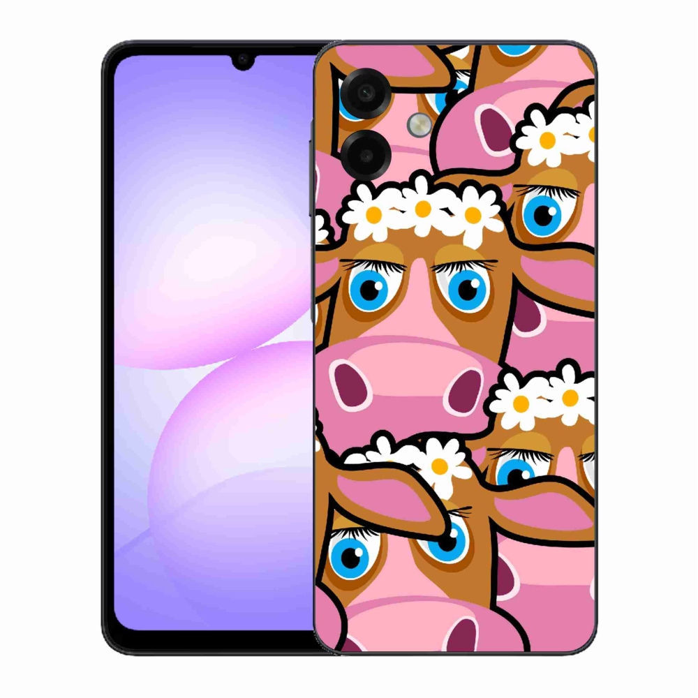 Gelový kryt mmCase na Samsung Galaxy A07 4G - kreslené kravičky