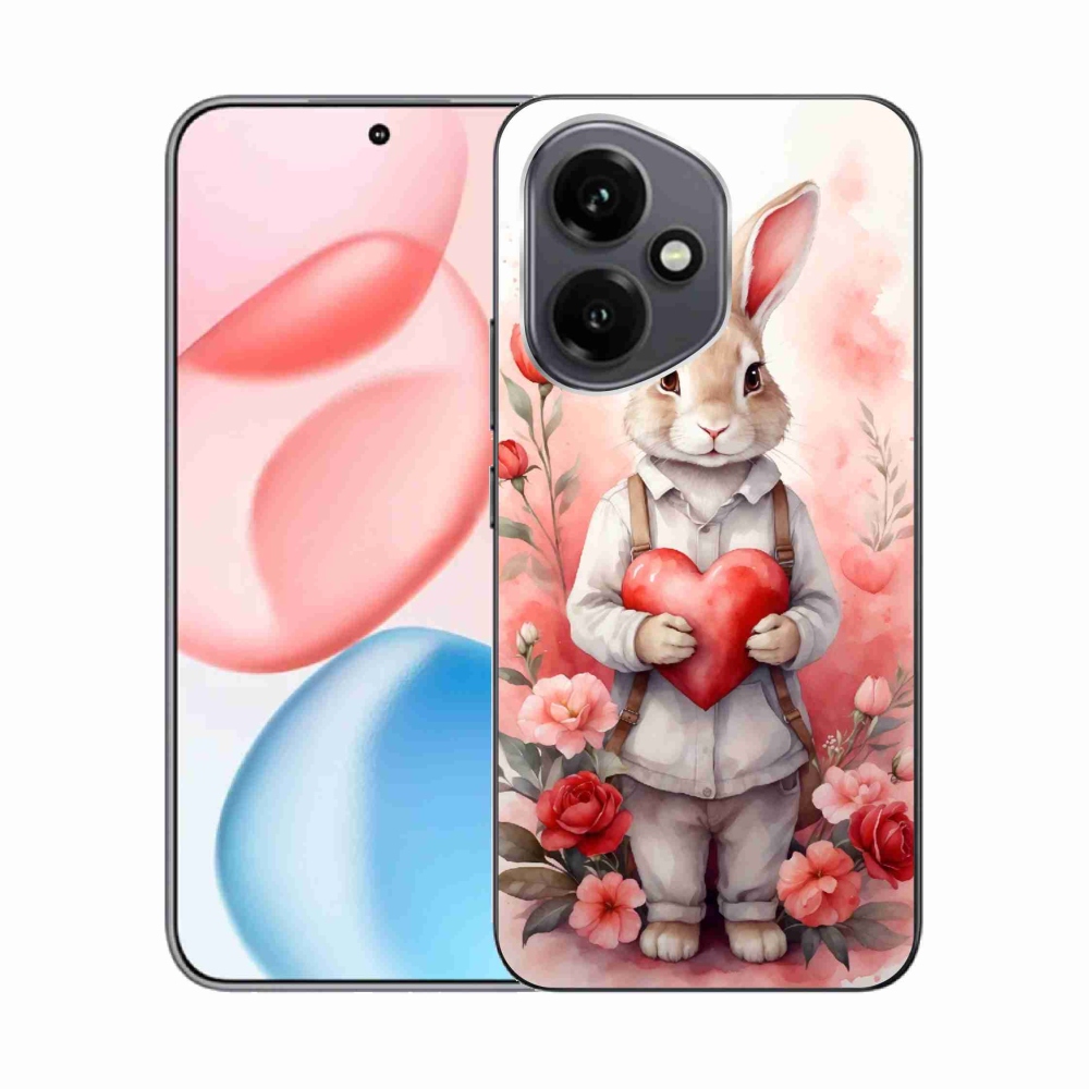 Gelový kryt mmCase na Honor 400 - zajíc se srdíčkem