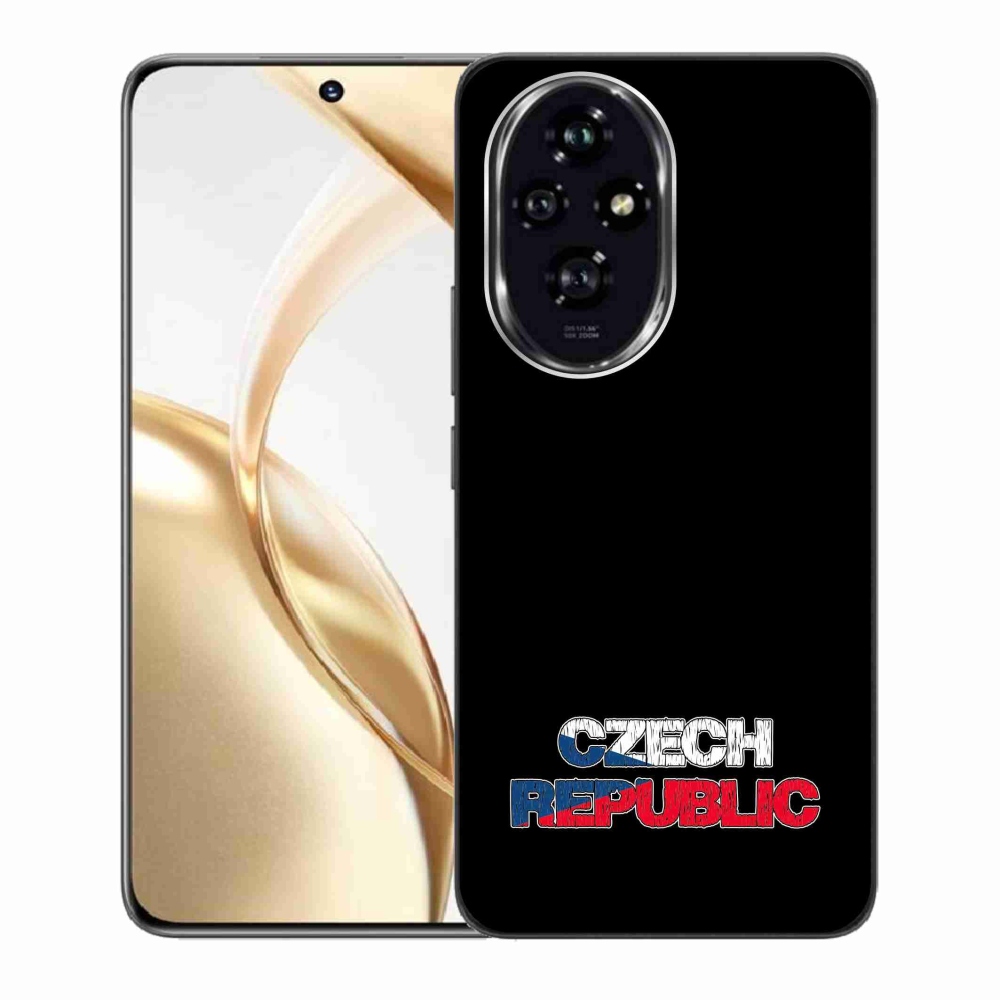 Gelový kryt mmCase na Honor 200 5G - Czech Republic černé pozadí