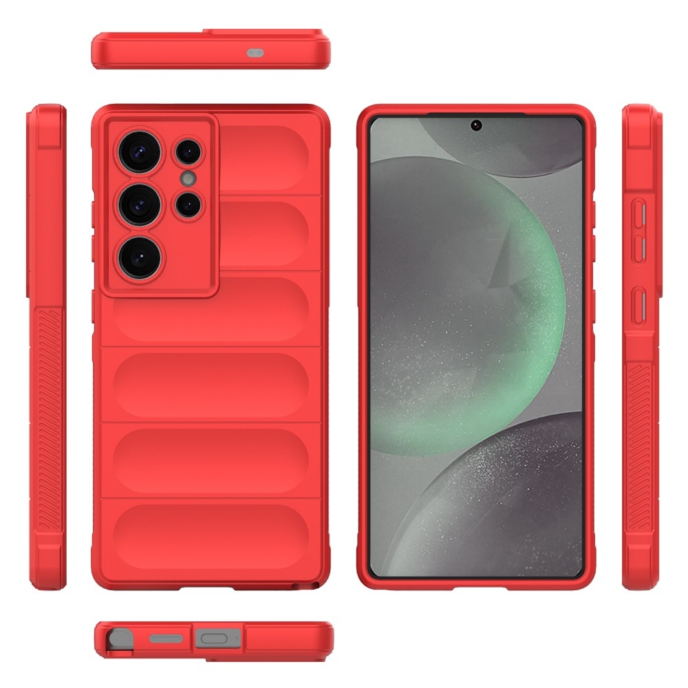 Rugg odolný gelový obal na Samsung Galaxy S25 Ultra - červený