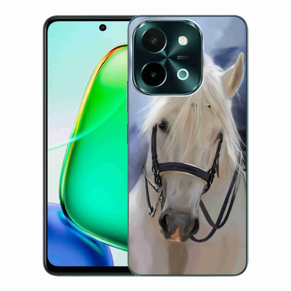 Gelový kryt mmCase na Vivo Y28 - bílý kůň