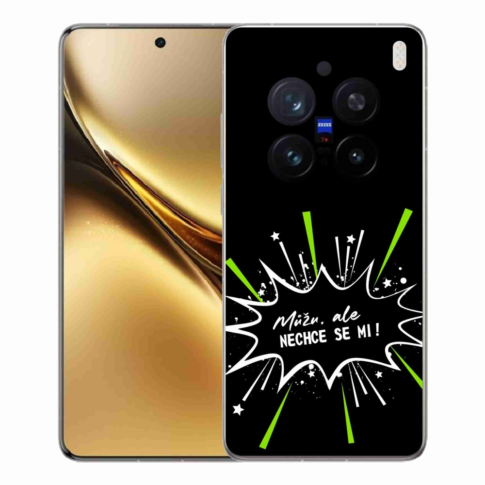 Gelový kryt mmCase na Vivo X200 Pro 5G - vtipný text 11 černé pozadí