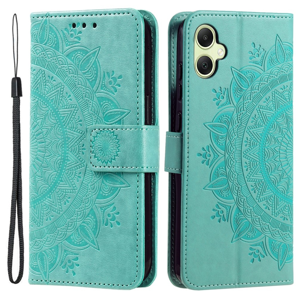 Mandala knížkové pouzdro na Samsung Galaxy A06 4G - modrozelené