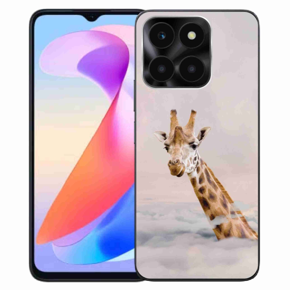 Gelový kryt mmCase na Honor X6a - žirafa v oblacích