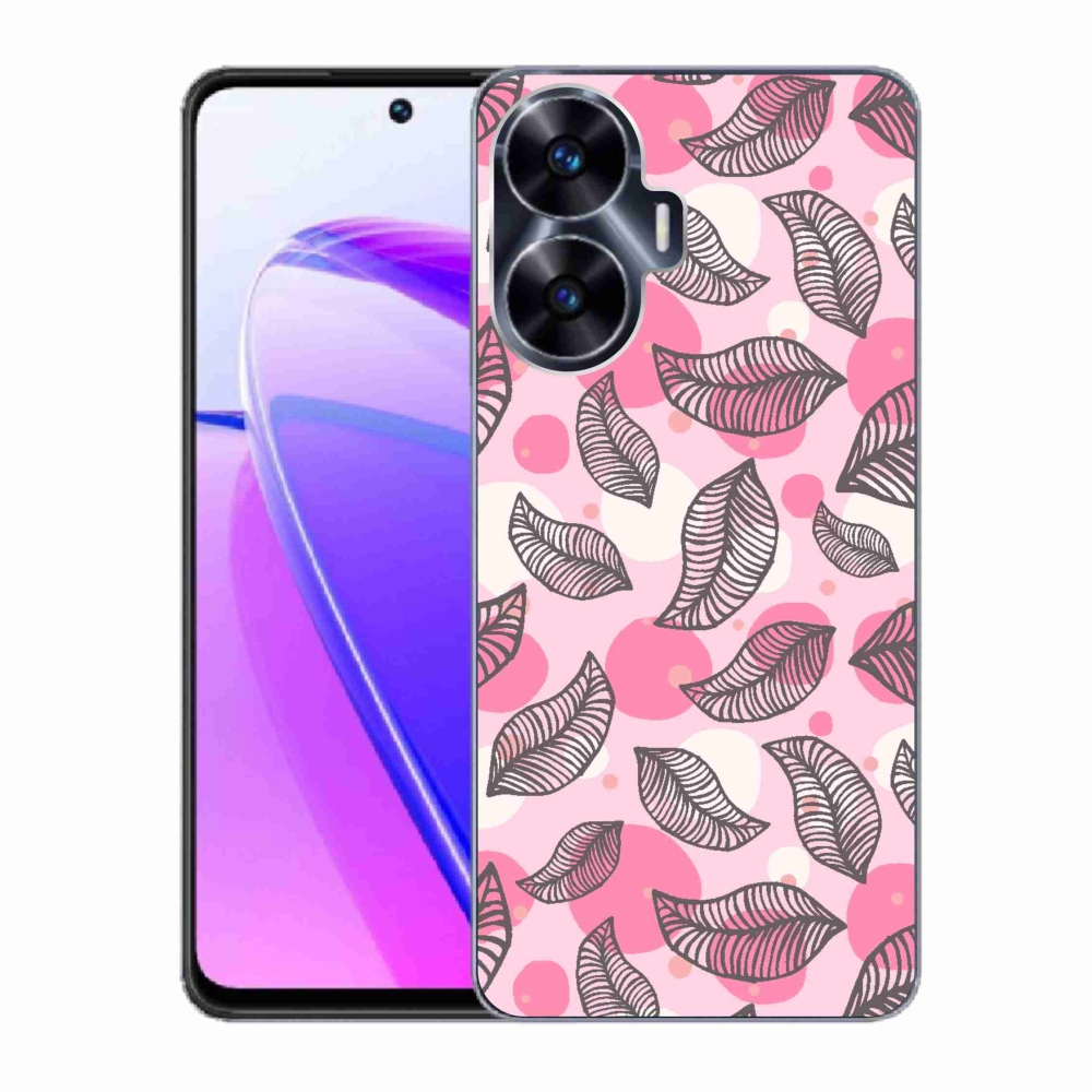 Gelový kryt mmCase na Realme C55 - kreslené padající listy