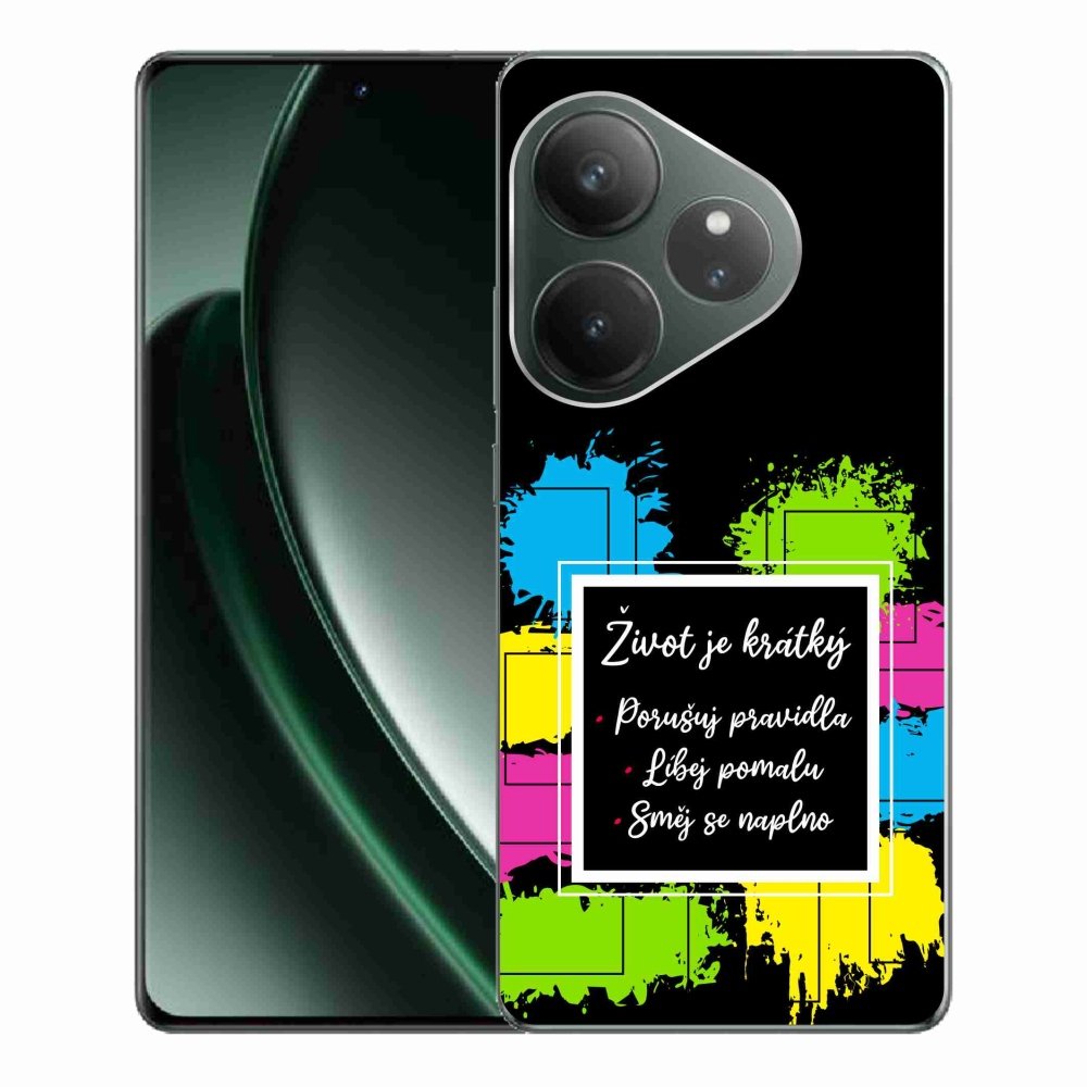 Gelový kryt mmCase na Realme GT 6 5G/GT 6T 5G - citát 5 černé pozadí