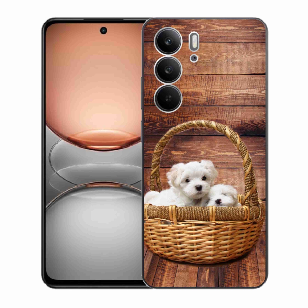 Gelový kryt mmCase na Realme C75 - štěňátka