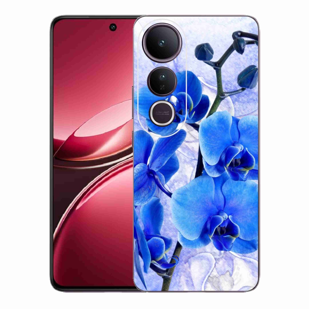 Gelový kryt mmCase na Vivo V50 Lite 4G/5G - modré květy
