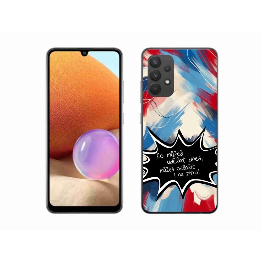Gelový kryt mmCase na Samsung Galaxy A32 4G - vtipný text 9 černé pozadí
