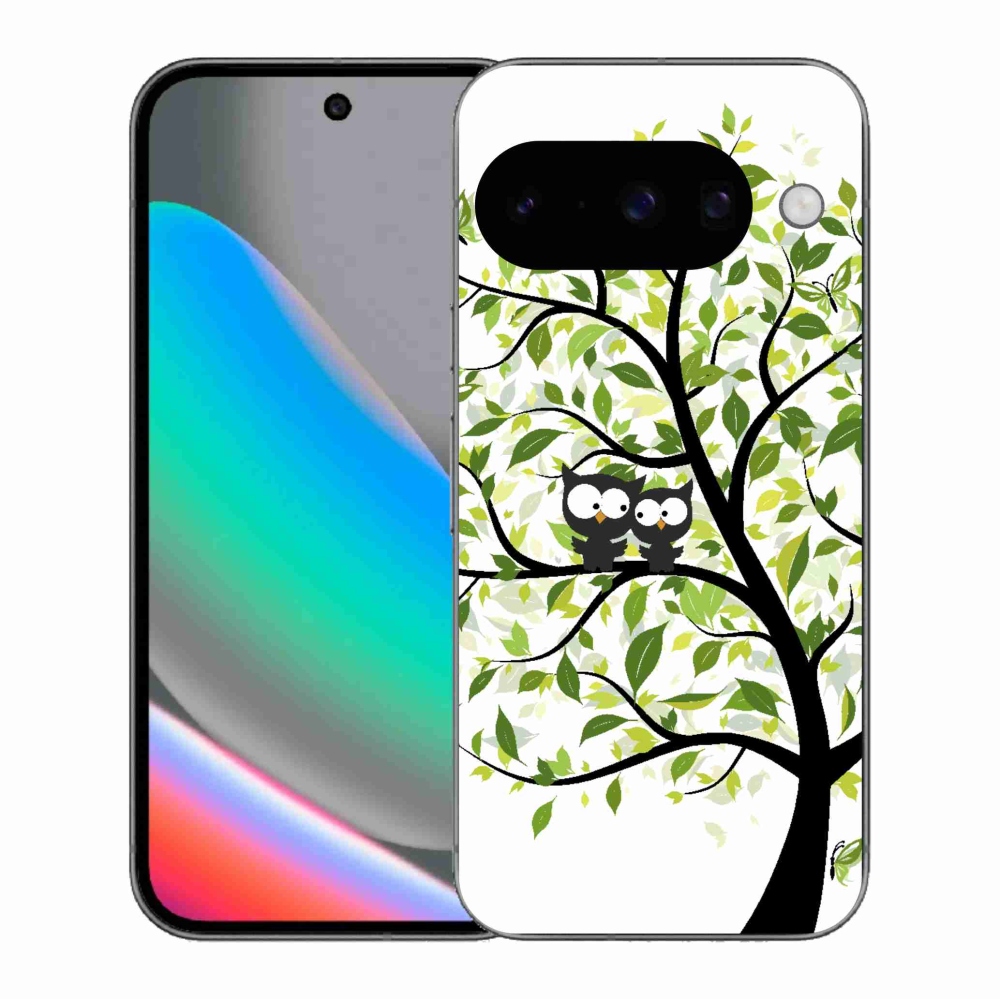 Gelový kryt mmCase na Google Pixel 10 - sovičky na stromě