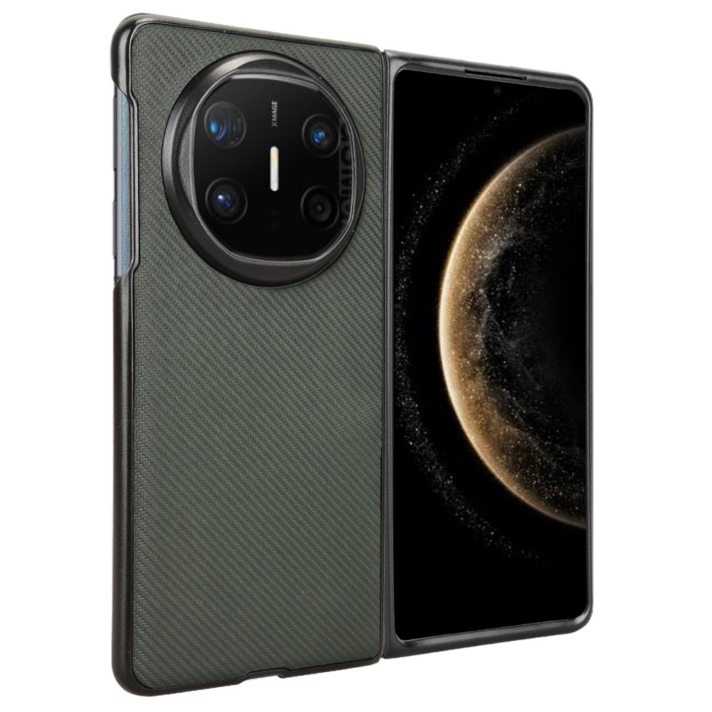 Textury plastový kryt s umělou kůží na Huawei Mate X6 - zelený