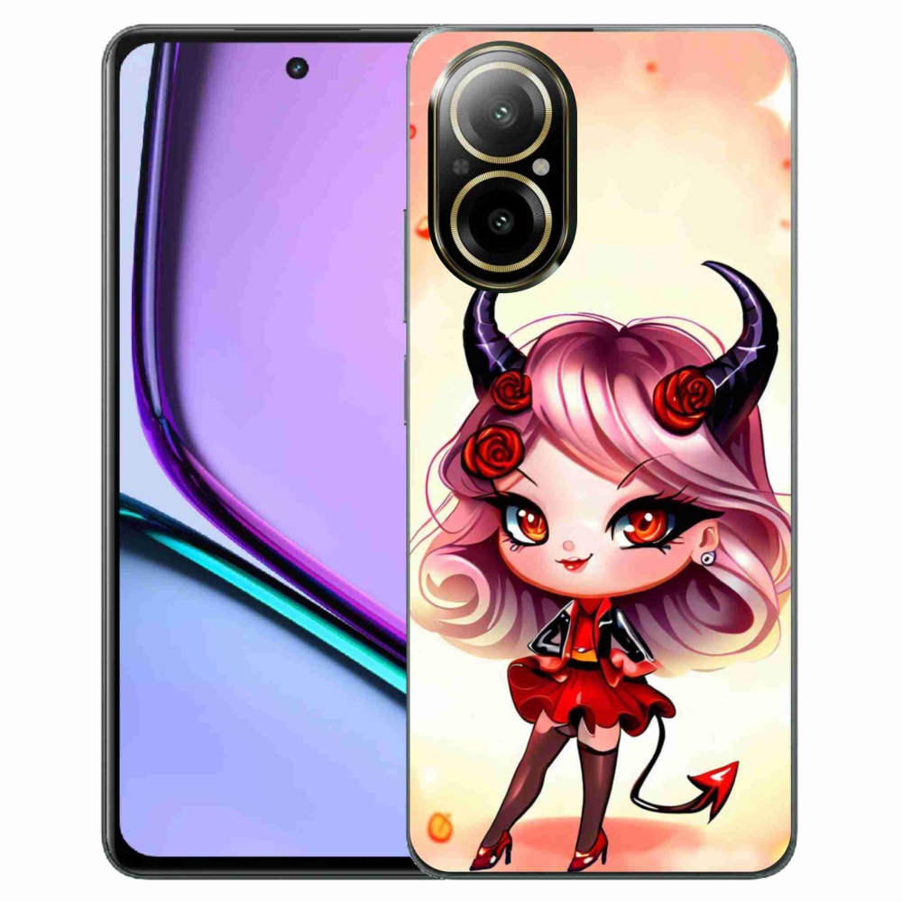 Gelový kryt mmCase na Realme C67 - kreslená čertice