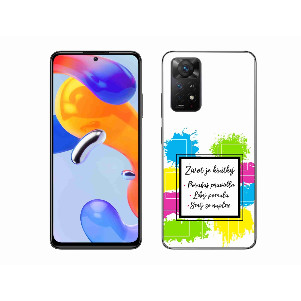 Gelový kryt mmCase na Xiaomi Redmi Note 11 Pro 4G/5G - citát 5 bílé pozadí