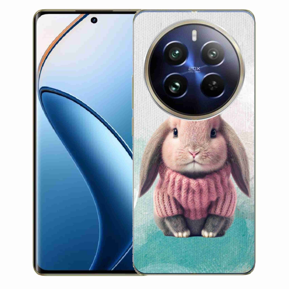 Gelový kryt mmCase na Realme 12 Pro 5G/12 Pro+ 5G - králíček ve svetru