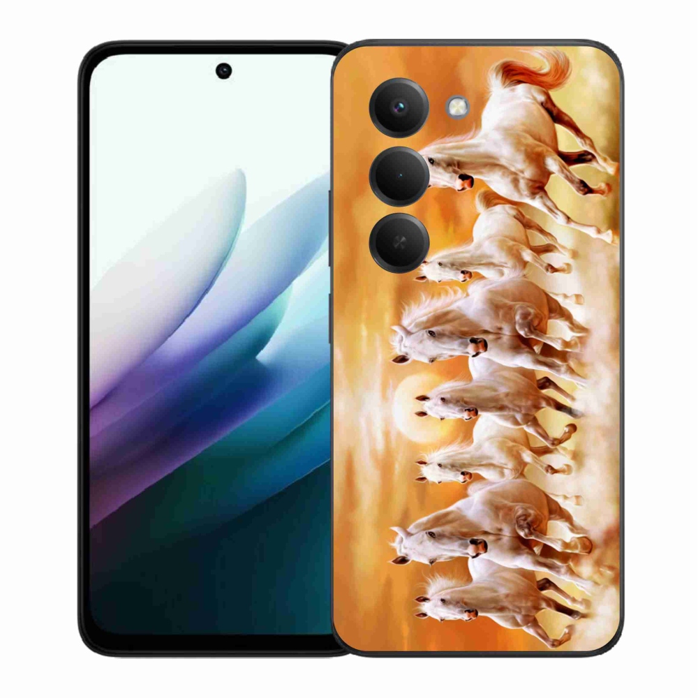 Gelový kryt mmCase na Xiaomi Redmi 15 4G/5G (171mm) - koně 2