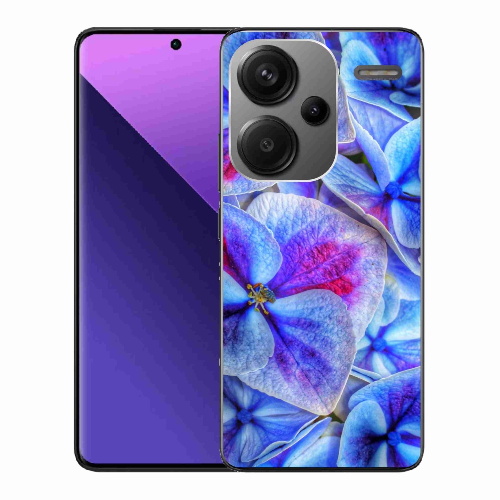 Gelový kryt mmCase na Xiaomi Redmi Note 13 Pro+ 5G - modré květy 1